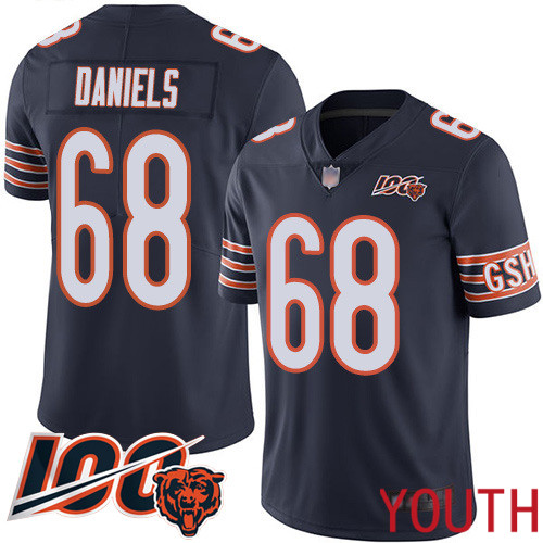 Chicago Bears Limited Navy Blue Youth James Daniels Home Jersey NFL Football #68 100th Season->women nfl jersey->Women Jersey